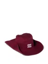 Miu Miu Drill Hat In Red