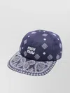Miu Miu Printed Cotton Baseball Cap