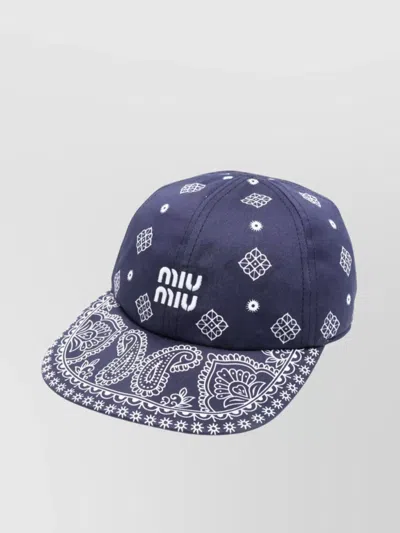MIU MIU DRILL ST.BANDANA HATS