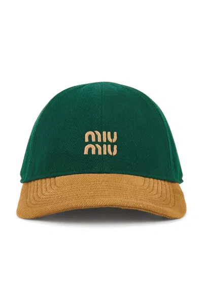 Miu Miu Drill Washed Bicolore Hat