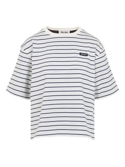 MIU MIU DTRIPE TEE