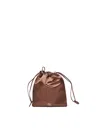 Miu Miu Satin Pouch In Brown