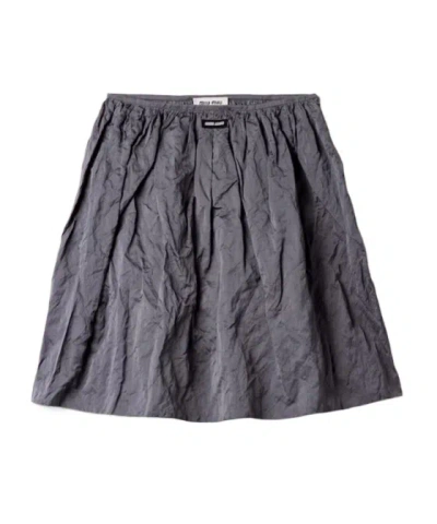 Miu Miu Duchesse Skirt In Black