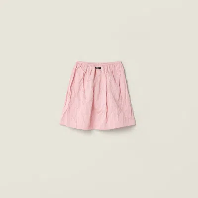 Miu Miu Duchesse Skirt In Pink