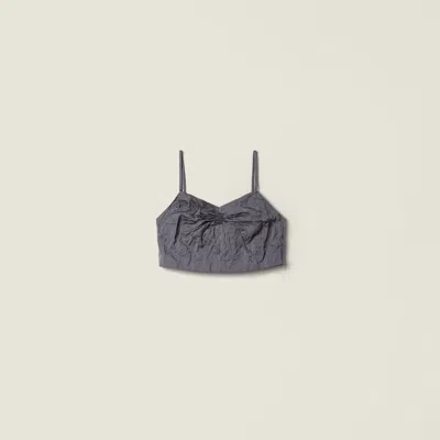 Miu Miu Duchesse Top In Gray
