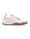 Miu Miu Prada Two-tone Leather And Tech Fabric Sneakers In Pink