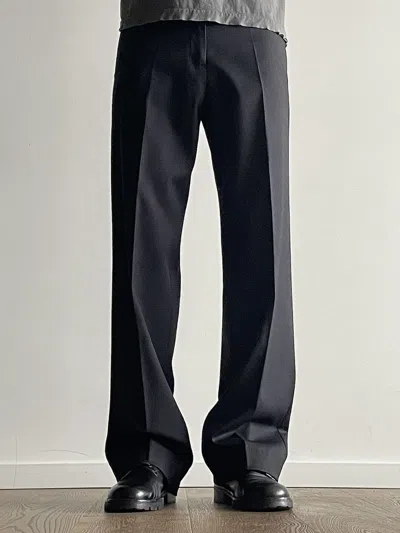 Pre-owned Miu Miu Early 2000's Bootcut Wool Pants In Black
