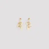 Miu Miu Drop Earrings With Knot Detail And Polish In Gold
