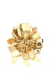 Miu Miu Gold Metal Brooch In Gold