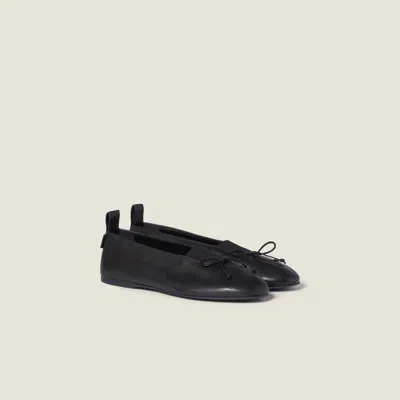 MIU MIU ÉLAN NAPPA LEATHER BALLERINAS
