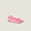Miu Miu Élan Nappa Leather Ballerinas In Pink