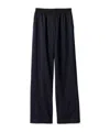 Miu Miu Pinstriped Wool Casual Pants In Blue