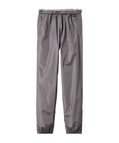 Miu Miu Elastic Waist Casual Pants In Gray