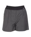Miu Miu Elastic Waist Shorts In Gray