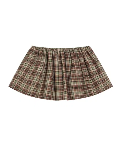 Miu Miu Elastic Waist Skirt In Multi