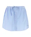 Miu Miu Elastic Waist Skirt In Blue