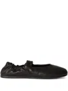 Miu Miu Elasticated-detail Ballet Flats In Black