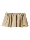 Miu Miu Elasticated-waist Miniskirt In Neutral