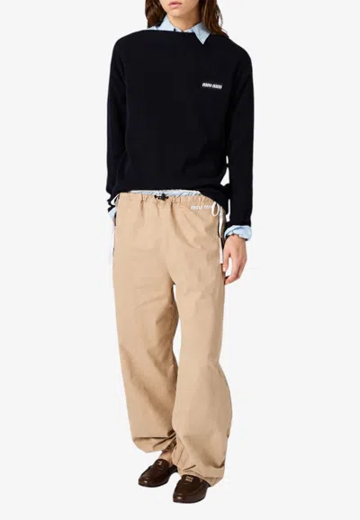 Miu Miu Elasticated Waist Track Pants In Multi