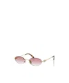 Miu Miu Oval-frame Sunglasses In Pink
