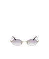 Miu Miu Round-frame Sunglasses In White