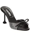 Miu Miu Woman Embellished Fabric Mules In Black