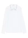 Miu Miu Embellished Ruffled-collar Shirt In White