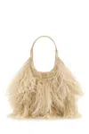 Miu Miu Feather-detail Satin Handbag