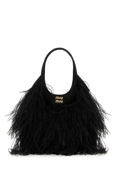 MIU MIU EMBELLISHED SATIN HANDBAG