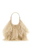 Miu Miu Feather-detail Satin Handbag