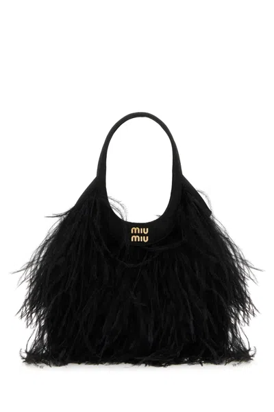 MIU MIU MIU MIU EMBELLISHED SATIN HANDBAG