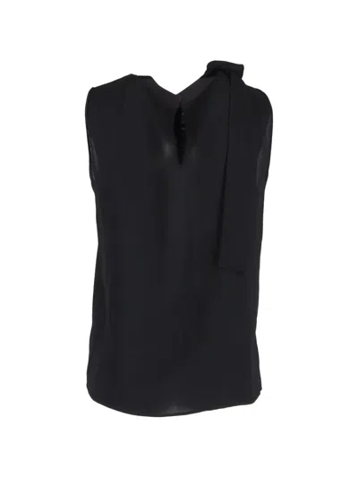 Pre-owned Miu Miu Embellished Sleeveless Blouse In Black