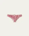 Miu Miu Embellished Wool-silk Briefs In Opale