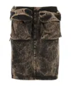 Miu Miu Emblem Skirt In Black