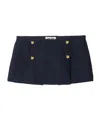 Miu Miu Emblem Wool Skirt In Black