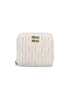 Miu Miu Embossed Wallet In White