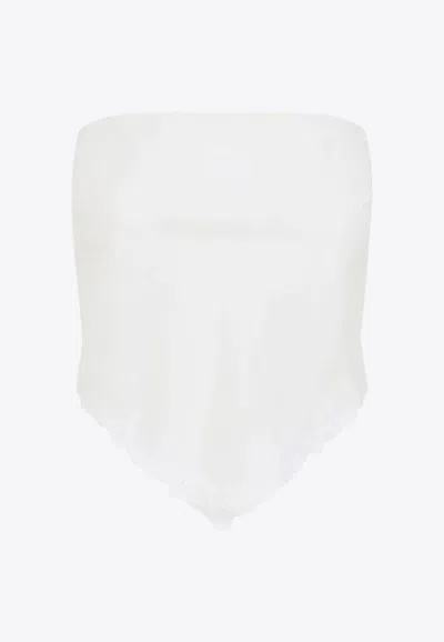 MIU MIU EMBROIDERED BANDANA TOP