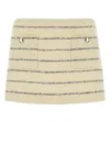 Miu Miu Embroidered Bouclã© Mini Skirt In Multicolor
