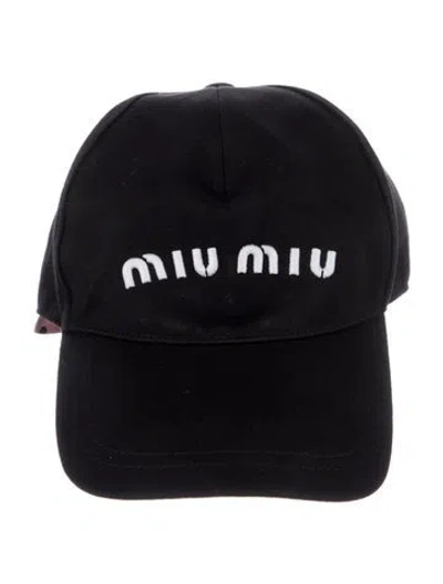 Pre-owned Miu Miu Embroidered Bow Baseball Cap In Multi