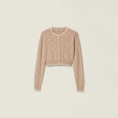 Miu Miu Embroidered Cashmere Cardigan