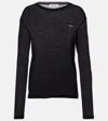 Miu Miu Longsleeve Aus Baumwoll-jersey In Animal Print