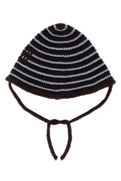 Miu Miu Embroidered Crochet Bucket Hat