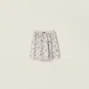 Miu Miu Embroidered Duchesse Skirt In White