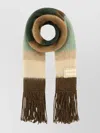 Miu Miu Wool Scarf With Fringes Accessories In Multi