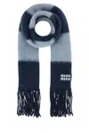 Miu Miu Women Embroidered Mohair Blend Scarf