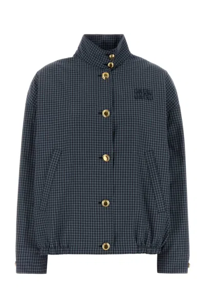 MIU MIU EMBROIDERED NYLON BLEND JACKET