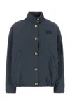 Miu Miu Nylon Blend Jacket Check Pattern Hem In Multi
