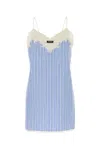 Miu Miu Slip Mini Dress In Blue