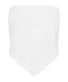 Miu Miu Embroidered Slubbed Canvasbandana Top
