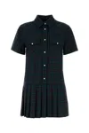 Miu Miu Embroidered Wool Mini Dress In Black